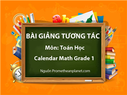 Calendar Math Grade 1