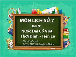 Nước Đại Cồ Việt Thời Đinh - Tiền Lê