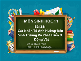 Các nhân tố ảnh hưởng đến sinh trưởng và phát triển ở động vật